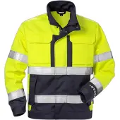 Fristads Palosuojattu High Vis takki lk 3 4584 FLAM Huomiokeltainen/Laivastonsininen 2XL