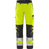 Fristads Vihreä Housut Huomio Luokka 2 2651 GPLU Huomiokeltainen/Musta C152