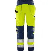 Fristads Vihreä Työkaluhousut Luokka 2 2641 GPLU Huomiokeltainen/Laivastonsininen C50