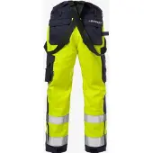 Fristads Palosuojatut High vis talvihousut lk 2 2588 FLAM Huomiokeltainen/Laivastonsininen L