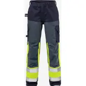 Fristads Palosuojatut high vis housut naisten lk 1 2591 FLAM Huomiokeltainen/Laivastonsininen 50