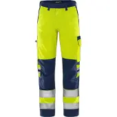 Fristads Vihreä Housut Huomio Luokka 2 2651 GPLU Huomiokeltainen/Laivastonsininen C152
