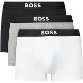 BOSS for man. 50544263 Pack 3 Boxers One Logo white, grey, black (S), Homewear, Cotton