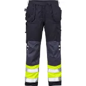 Fristads Palosuojatut Flamestat high vis rakentajan housut lk 1 2074 ATHS Huomiokeltainen/Laivastonsininen D100