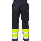 Fristads Palosuojatut Flamestat high vis rakentajan housut lk 1 2074 ATHS Huomiokeltainen/Laivastonsininen C44