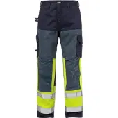 Fristads Palosuojatut high vis housut lk 1 2587 FLAM Huomiokeltainen/Laivastonsininen C152