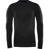 Fristads Merinovillainen pitkähihainen T-paita 7517 MW Musta 2XL