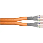 Digitus CAT 7 S-FTP INSTALLATION CABLE, 1200 MHZ DCA (EN 50575), AWG 23/1, 500M DRUM, DX, ORANGE (DK-1743-VH-D-5)