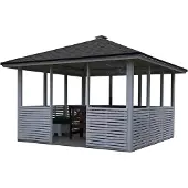 Tammiston Puu 3 x 3 m aumakattoinen lasipaviljonki