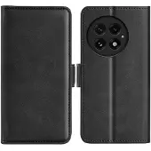 SKALO OnePlus 13 Premium ID Lompakkokotelo - Musta