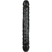 Doc Johnson Jr. Veined Suonikas Kaksipäinen Dildo 30 cm - Black
