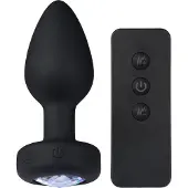 Sinful Vibrating Jewel Keskikokoinen Värisevä Anustappi 9 cm - Black
