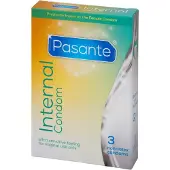 Pasante Internal Naisten Kondomit 3 kpl - Clear