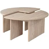 Skye Decor Kahvipöytä, Moira, Ø90x41 cm, Travertiini