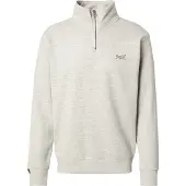 Superdry for man. M2013750A Sweatshirt with baker's collar and logo Essential grey (L), Casual, Cotton