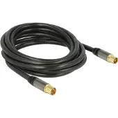 DeLOCK 88924, 3 m, RG-6/U, IEC, IEC, Musta