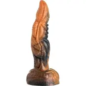 XR Brands Creature Cocks Ravager - silikonidildo tekstuurilla - 20cm - oranssi