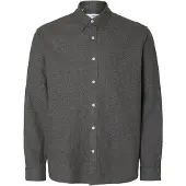 Selected Slmregclaus Noah Brush Twist Sht Ls Noos - Grey - XL