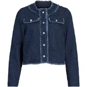 Vila Vioaklynn O-Neck L/S Denim Jacket - Navy - 40