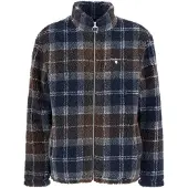 Barbour Tartan Fleece Zip Through Sweatshirt - Brown - M