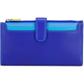 Mywalit Continental Lompakko Nahka 20 cm Sininen