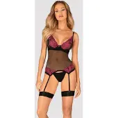 Obsessive Rosenty Sexy Korsetti, musta, M/L XS/S