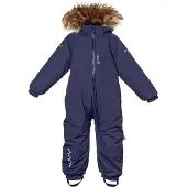 Isbjörn of Sweden Toddler Padded Jumpsuit With Fur - Navy - 92