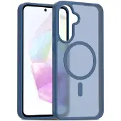 SKALO Samsung A56 5G Skin-touch Hybrid Suojakuori - Sininen