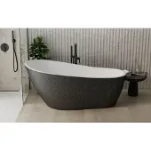 Besco Kylpyamme Melody Glam Graphite, 170 x 80 cm, kultaiset yksityiskohdat