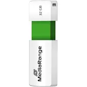 MediaRange MR973, 32 GB, USB A-tyyppi, 2.0, 15 MB/s, Liuku, Vihreä, Valkoinen