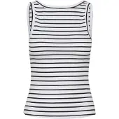 Gestuz Drewgz Sl Reversible Stripe Top Noos - White - L