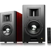 Edifier Airpulse A300 Pro -aktiivikaiuttimet, Bluetooth 5.0, kirsikkapuu/musta