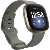 CaseOnline Sport Rannekoru Fitbit Versa 3 - Harmaa