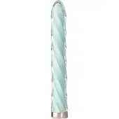 Baseks Swirly Ladattava Lasinen Vibraattori 17,8 cm - Blue