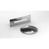 Besco Kylpyamme Zoya Glam Silver, 150 x 75 cm, vasemmanpuoleinen, kromisifonilla