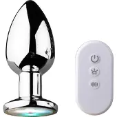 Kiotos Värisevä Alumiininen LED-anustappi 8 cm - Silver