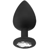 Sinful Jewel Iso Silikoninen Anustappi 9,5 cm - Black