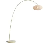 QAZQA Japandi-kaarilattiavalaisin beige varjostimella - Bida