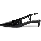 Tommy Hilfiger Croc Slingback Slanted Heel - Black - 39