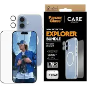 PanzerGlass CARE 3-in-1 Flagship Explorer Bundle iPhone 17, läpinäkyvä