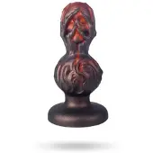Vuxen Skullis XL Plug Red/Black 20,5 cm