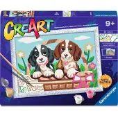 Ravensburger CreArt Paint by Numbers - Dogs in a Basket
