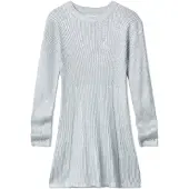 Calvin Klein Jeans Silver Coated Ls Sweater Dress - Silver - 140