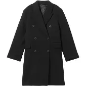 Weekday Oversized Knee-Length Wool-Blend Coat - Black - S