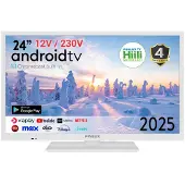 Finlux 24" HD Ready Android Smart LED TV 12V sekä 230V käyttöjännitteellä 24M7.2WCI-12 valkoinen