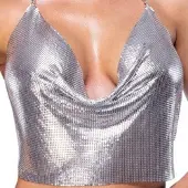 Cottelli Accessoires Seksikäs paita Top, hopea
