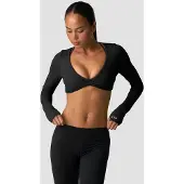 ICANIWILL Nimble Twisted Cropped Long Sleeve Black