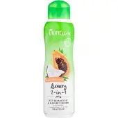 Tropiclean - Papaija & kookos Luxury 2-in-1 shampoo ja hoitoaine lemmikeille 355 ml - Koirat - Turkinhoito