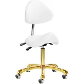 Activeshop Giovanni 1004 Gold White - säädettävä trimmaustuoli monissa asennoissa, rodeo-istuin, valkoinen
