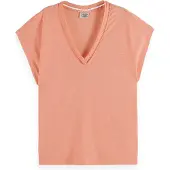 Scotch & Soda U9a00648t Lyhythihainen V-aukkoinen T-paita